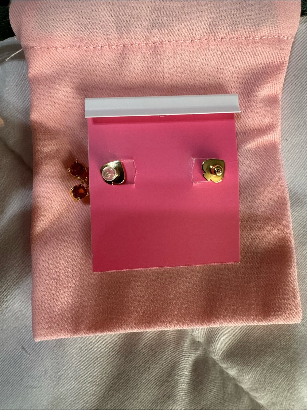 Kate Spade Cherry Drop Huggies Earrings - Picture 8 of 8